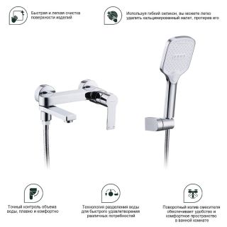 Смеситель для ванны Splenka S06.30 хром